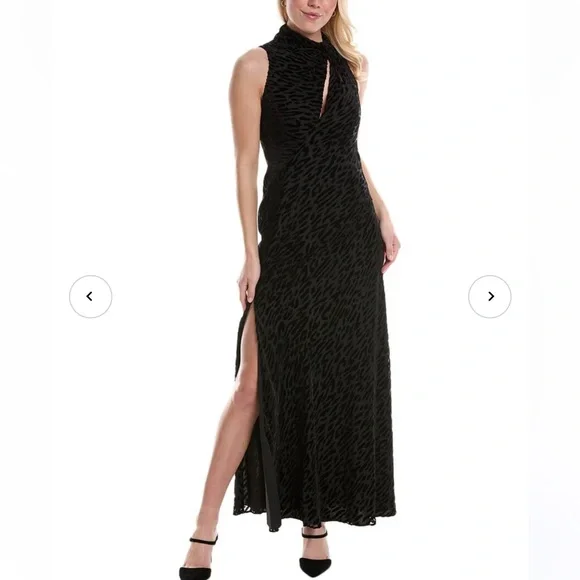halston heritage maxi dress Halston Heritage Maxi Dress Zip New